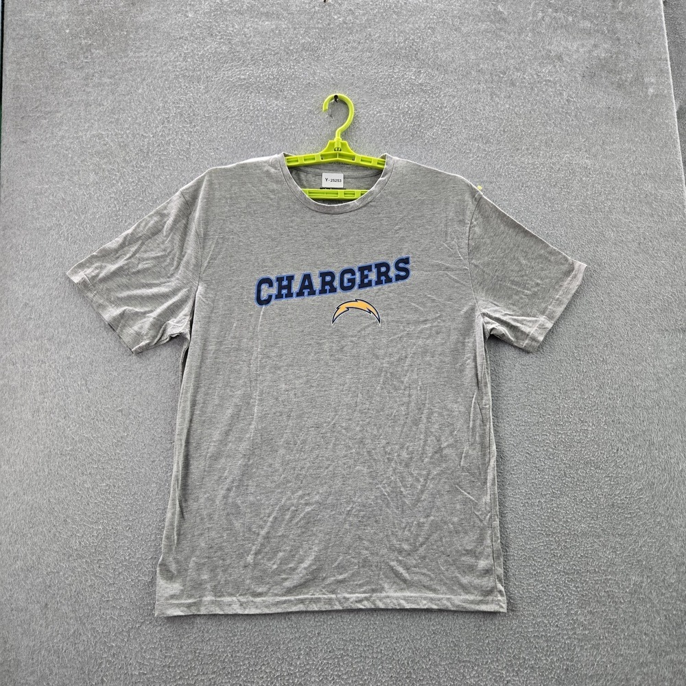 Los Angeles Chargers Men Sleepwear‎ L Gray Team Apparel Lightning Bolt